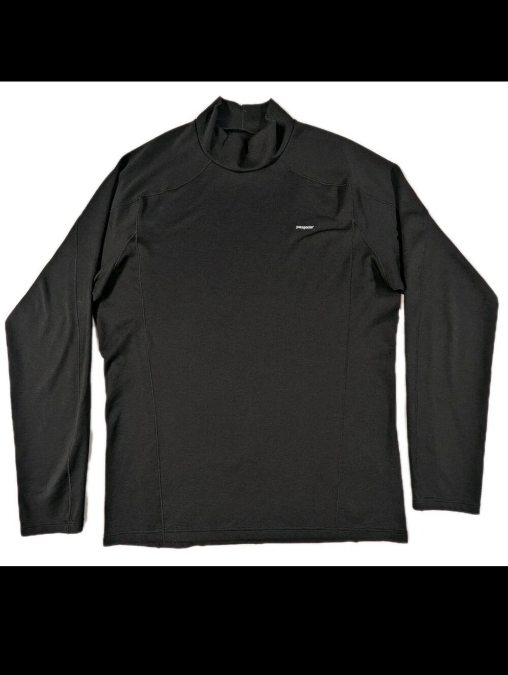 Patagonia Mens L Black Capilene 3 Midweight Crew Long Sleeve Base Layer Shirt
